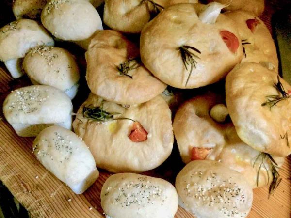 Bread rolls at Glastonbury Festival luxury glamping and camping accommodation