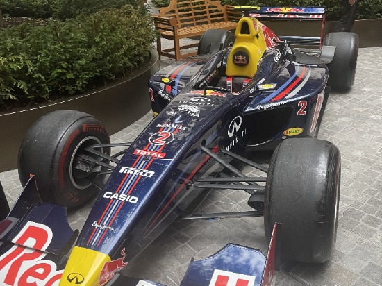 Racing car at the formula one ball held before the British Grand Prix